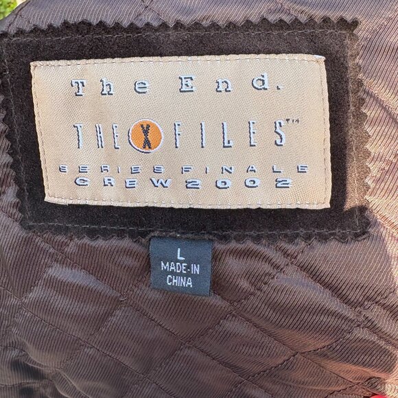 X Files “ The End” Leather Suede Down Jacket Series Finale 2002 - Picture 4 of 7
